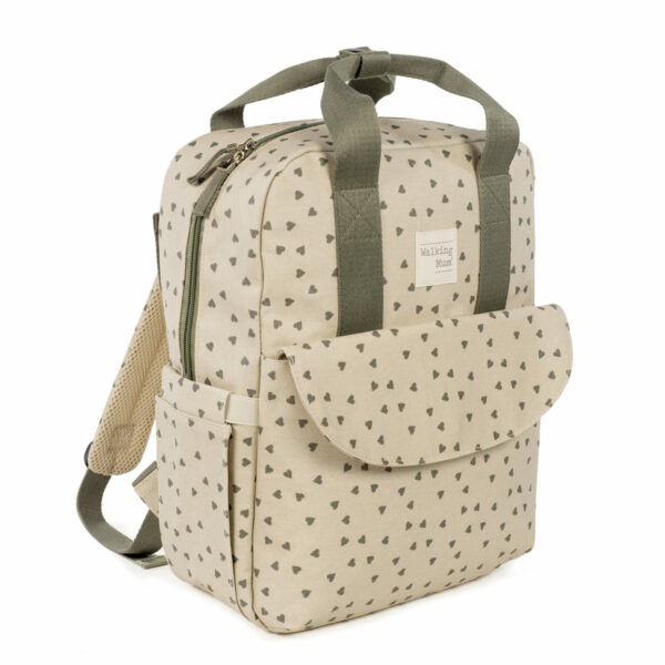 Mochila corazones poppy musgo - Imagen 7