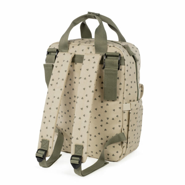 Mochila corazones poppy musgo - Imagen 10